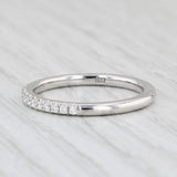 Light Gray 0.25ctw Diamond Wedding Band 14k White Gold Sz 7.25 Stackable Anniversary Ring