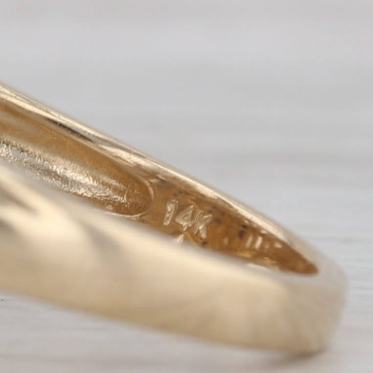 0.35ctw Diamond Butterfly Ring 14k Yellow Gold Size 7 Black White Brown Cocktail