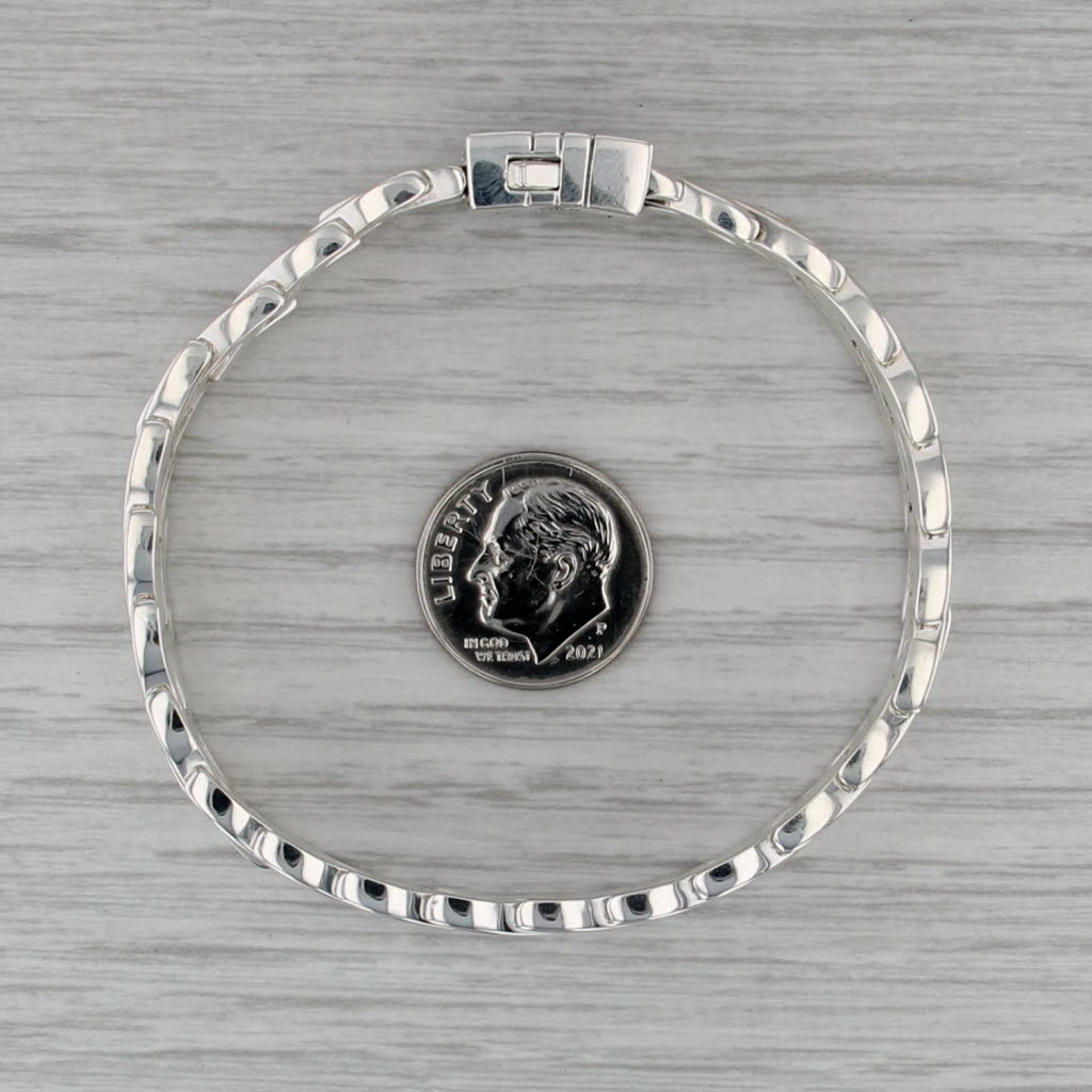 John Hardy Black Sapphire Modern Chevron Chain Sterling Silver7"