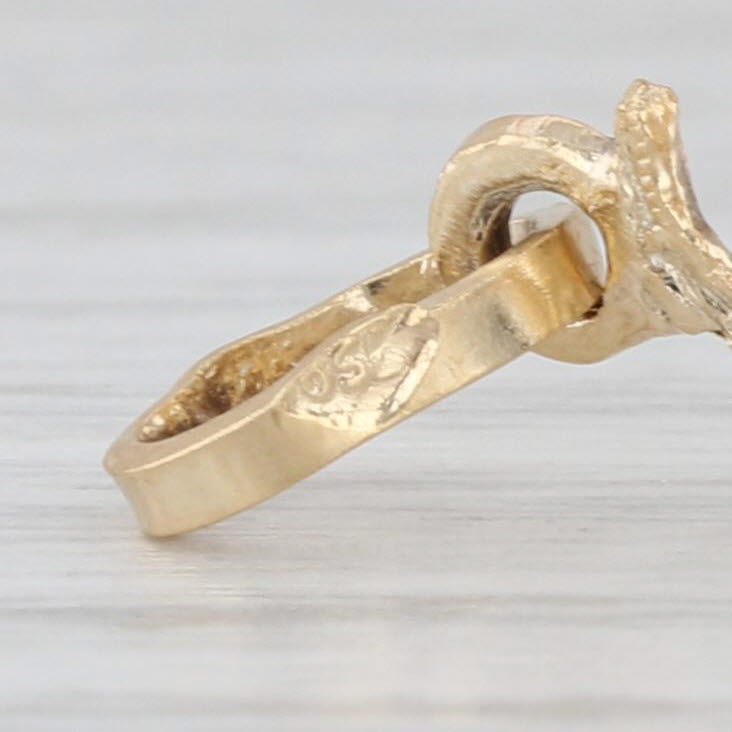 Venice Italy Gondolier Gondola Souvenir Charm 18k Yellow Gold Pendant