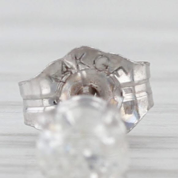 0.32ctw Diamond Solitaire Stud Earrings 14k White Gold Round Studs