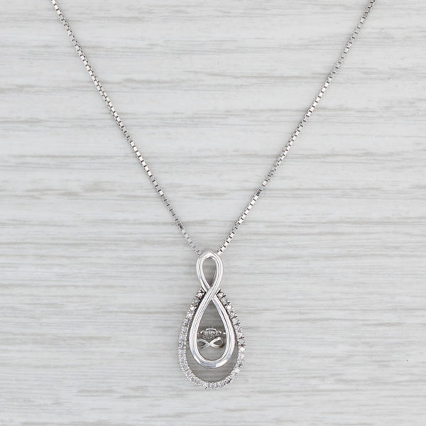 ★★New Balance★★ Silver 925 Alice Drop Long Necklace NZ24 22 Inch 925 Sterling Silver Black Spinel Compass Pendant