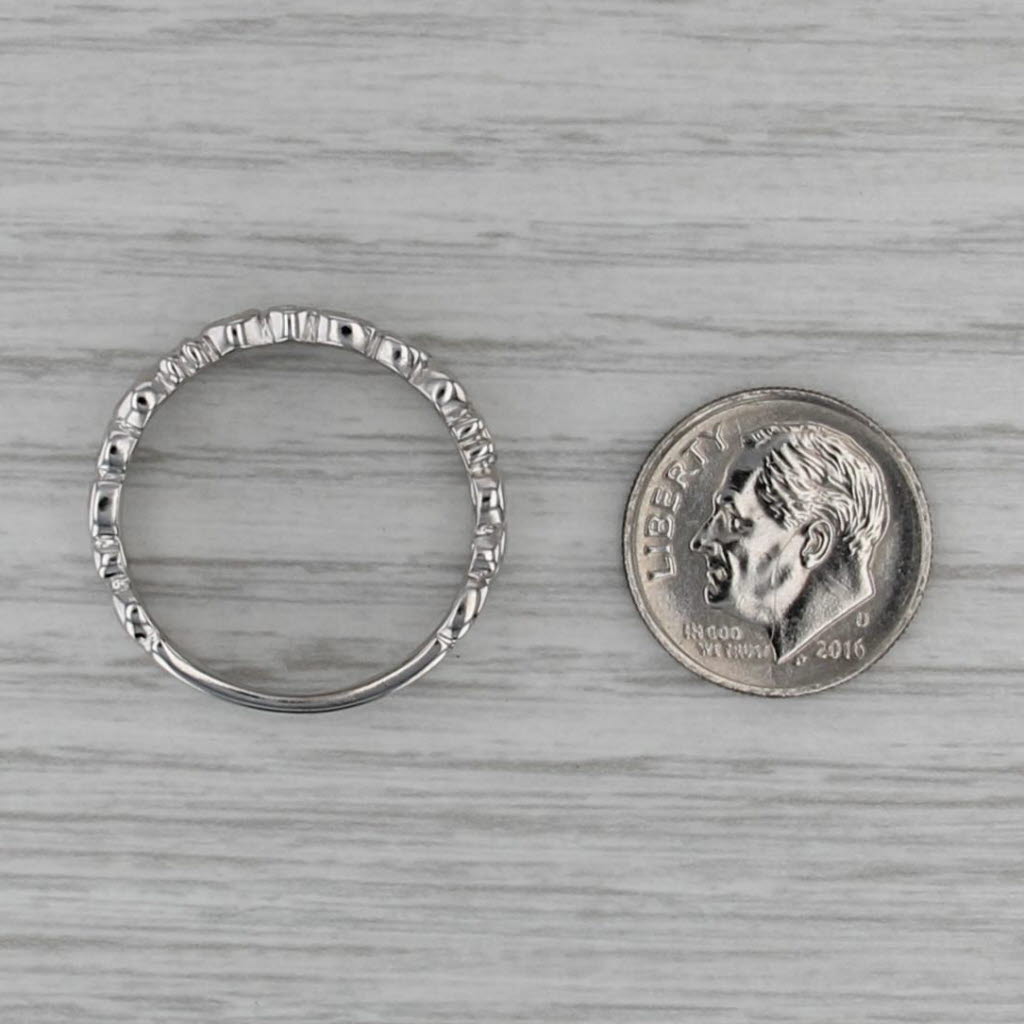 Sonia B 0.27ctw Diamond Double Band Ring 14k White Gold Wedding Stackable