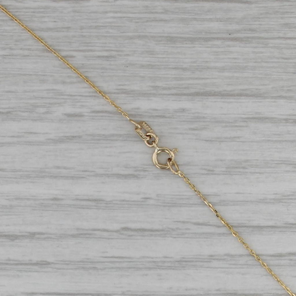 0.14ctw Diamond 3-Ring Pendant Necklace 14k Tri-toned Gold 20" Cable Chain