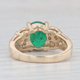 2.78ctw Oval Emerald Yellow Sapphire Diamond Ring 14k Yellow Gold Size 7.75