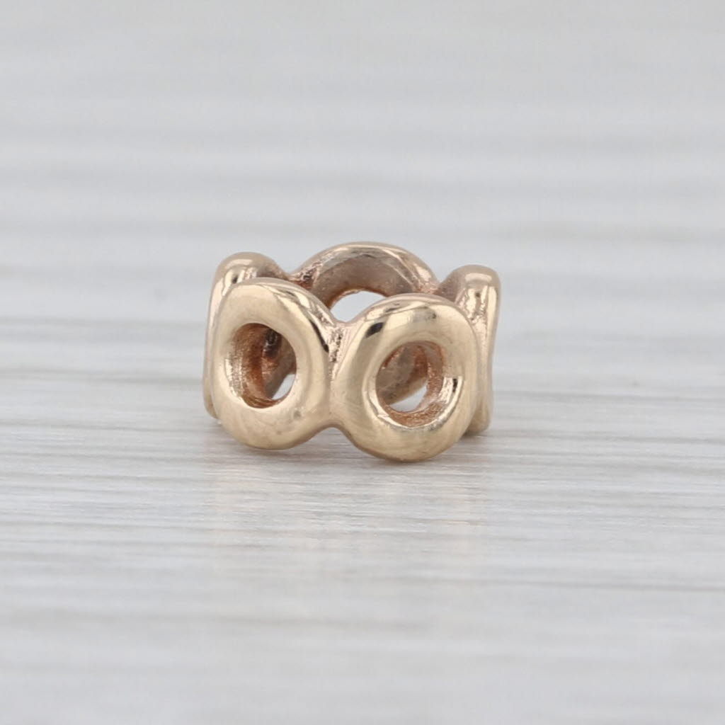 Authentic Pandora Open Heart Spacer Charm 750454 14k Yellow Gold Bead Retired