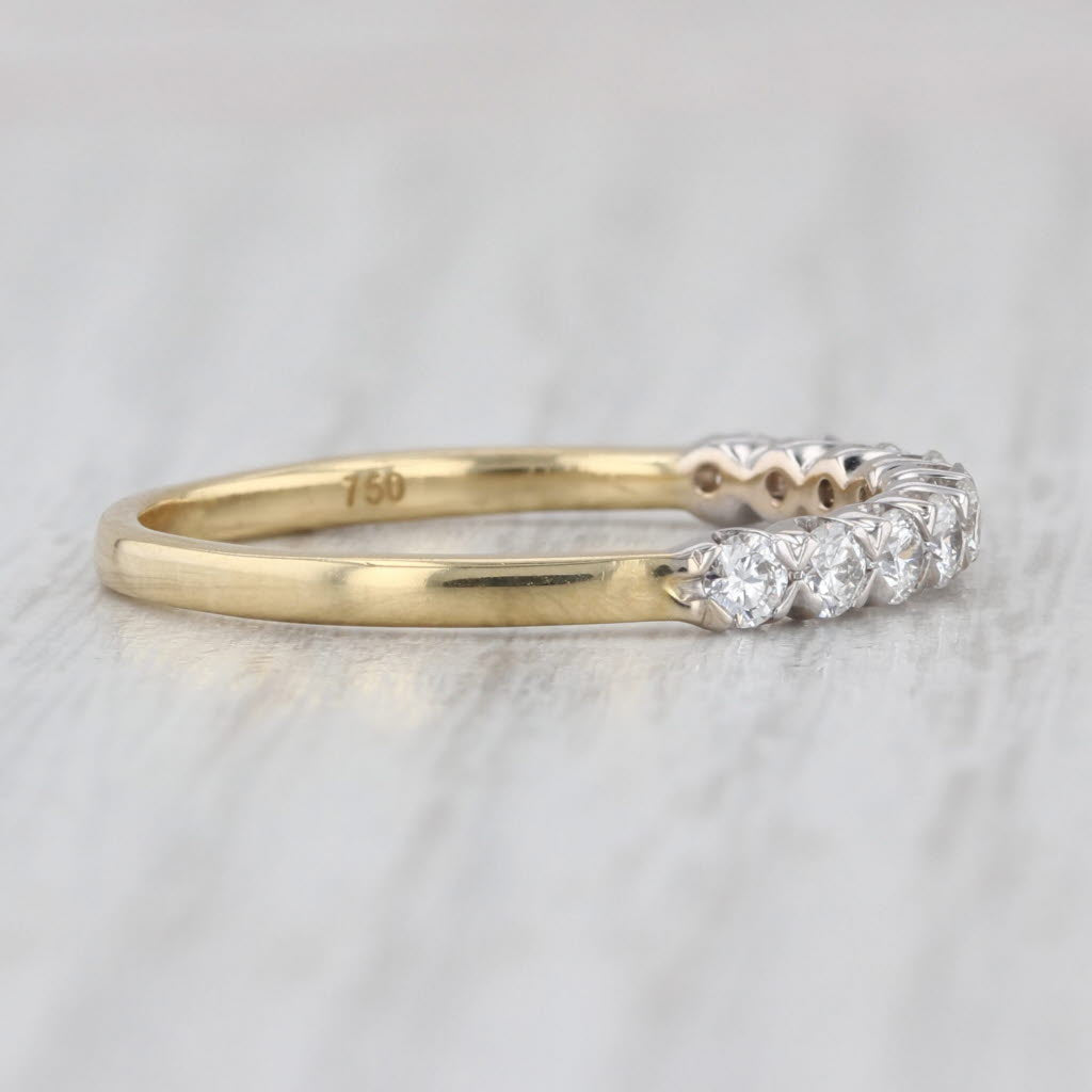 0.50ctw Diamond Wedding Band 18k White Yellow Gold Stackable Ring Size 9