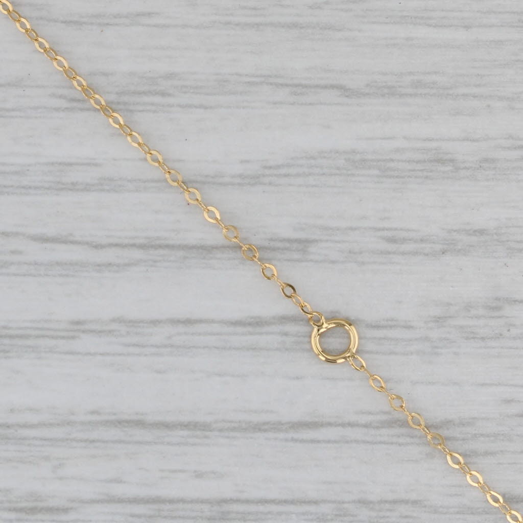 Gray New Cross Pendant Cable Chain Necklace 14k Yellow Gold 16" 18"