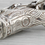 John Hardy Naga Dragon Black Sapphire Bracelet Sterling Silver 7" Pouch Paper