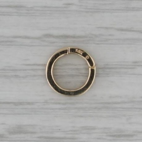Diamond Clip Bail Hinged Snap Ring 14k Yellow Gold Findings Jewelry Making