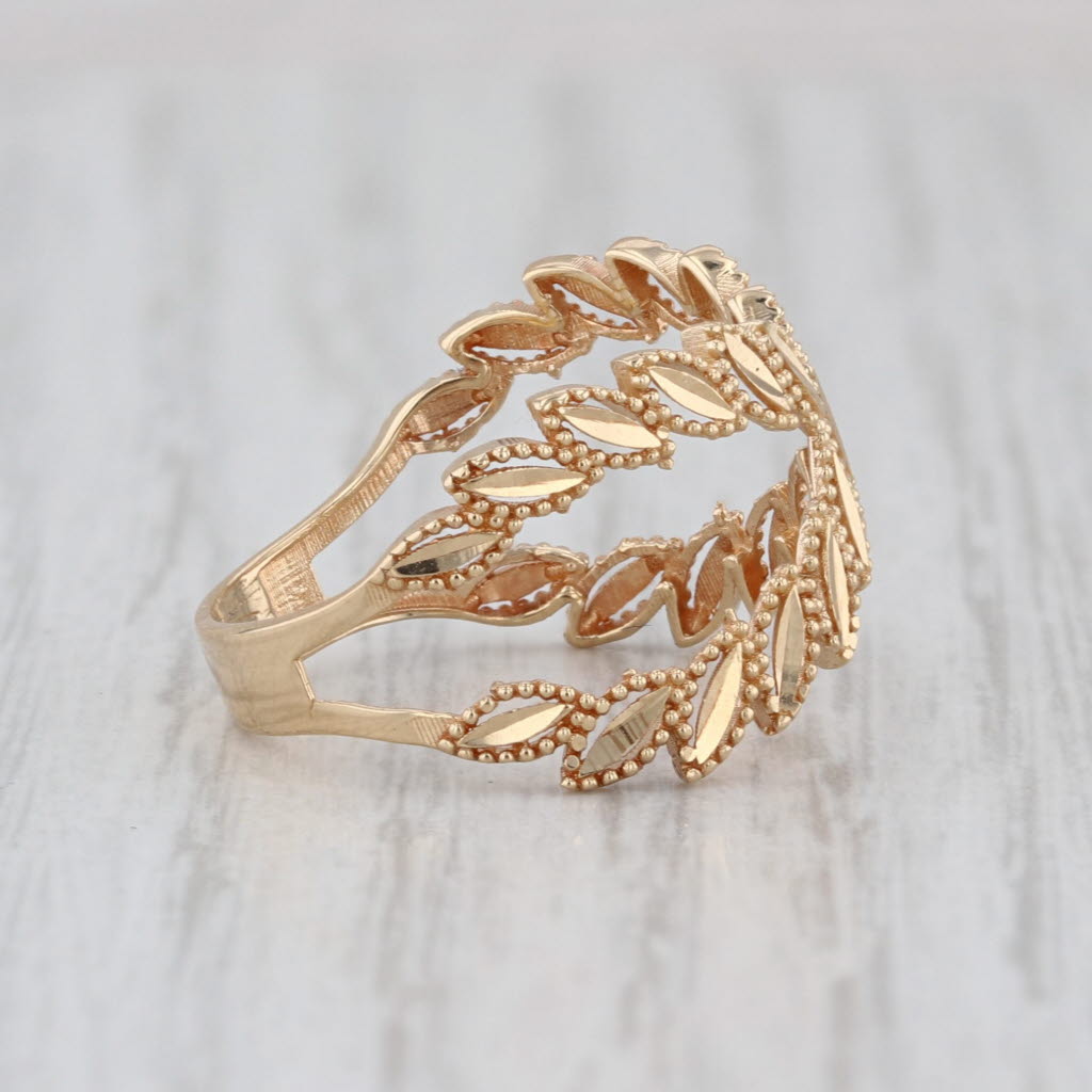 Fancy X Cross Over Double Band Ring 18k Yellow Gold Statement
