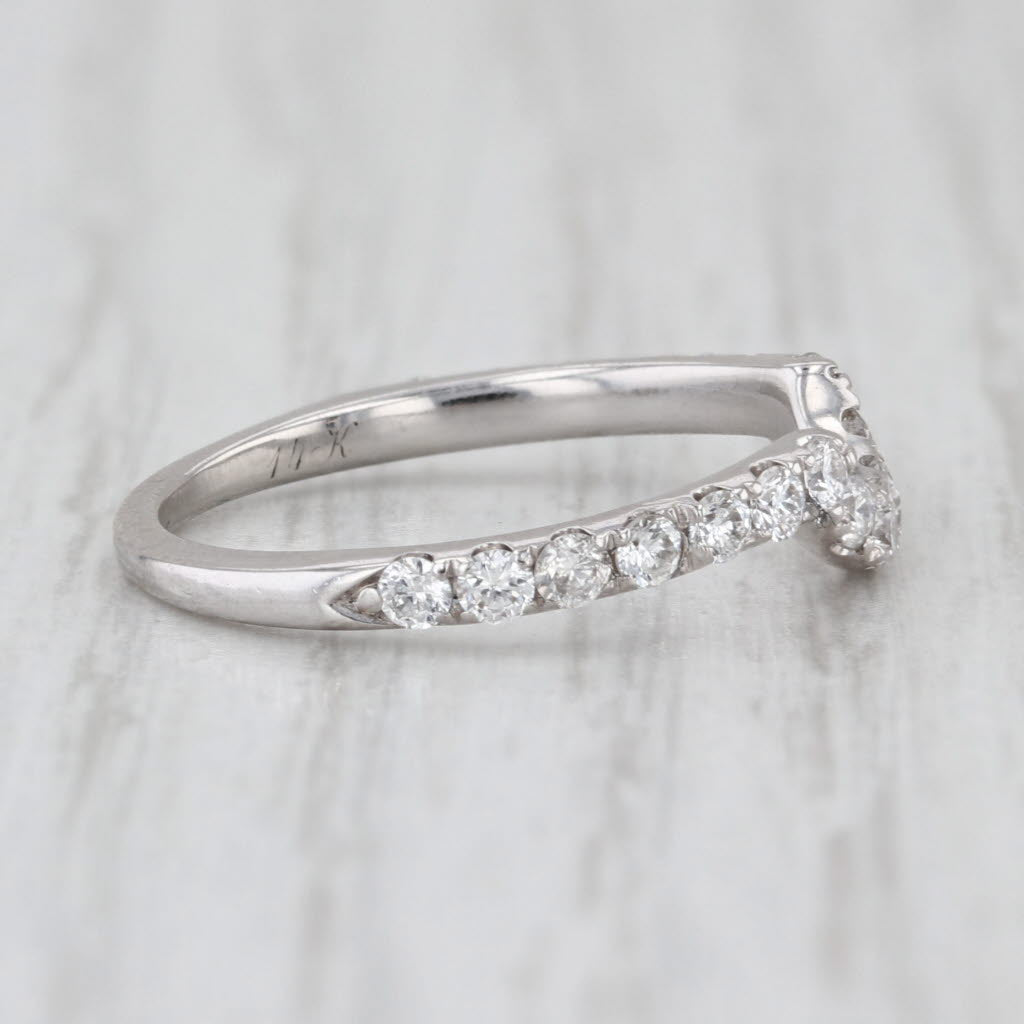 Neil Lane 0.50ctw Diamond Ring Guard Wedding Band 14k White Gold Size 6.25