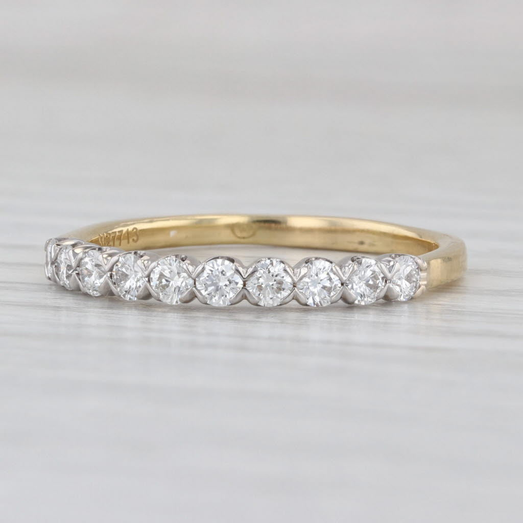 0.50ctw Diamond Wedding Band 18k White Yellow Gold Stackable Ring Size 9