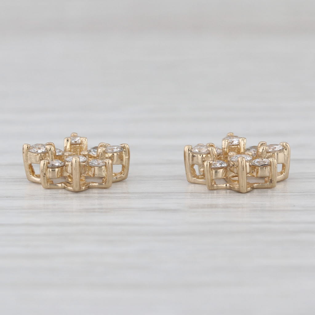 0.54ctw Diamond Earring Enhancers 14k Yellow Gold for Stud Earrings