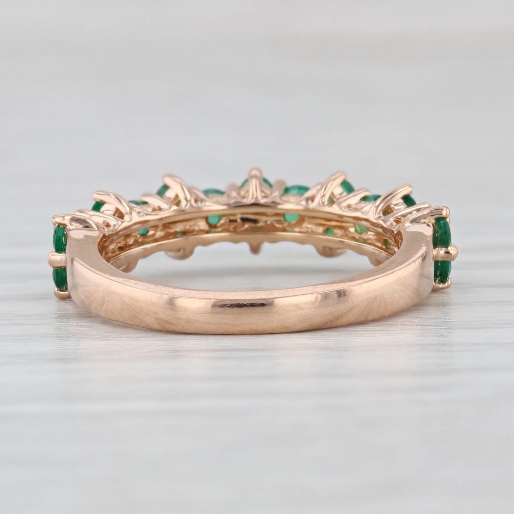 1ctw Emerald Stackable Ring 18k Rose Gold Size 6.5 Stacking Band