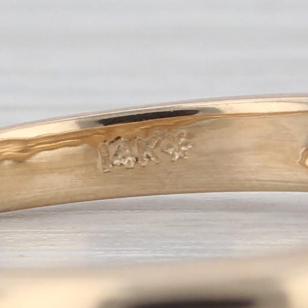 Cross Heart Ring 14k Yellow Gold Size 6.75 Stackable Band