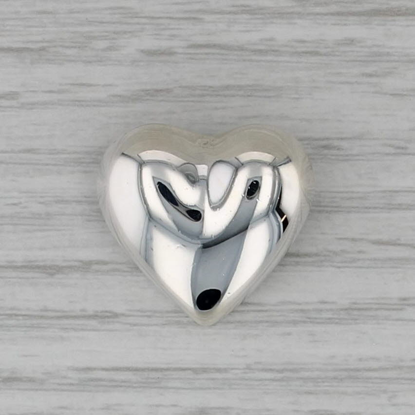 Tiffany & Co Puffy Heart Pin Sterling Silver Brooch