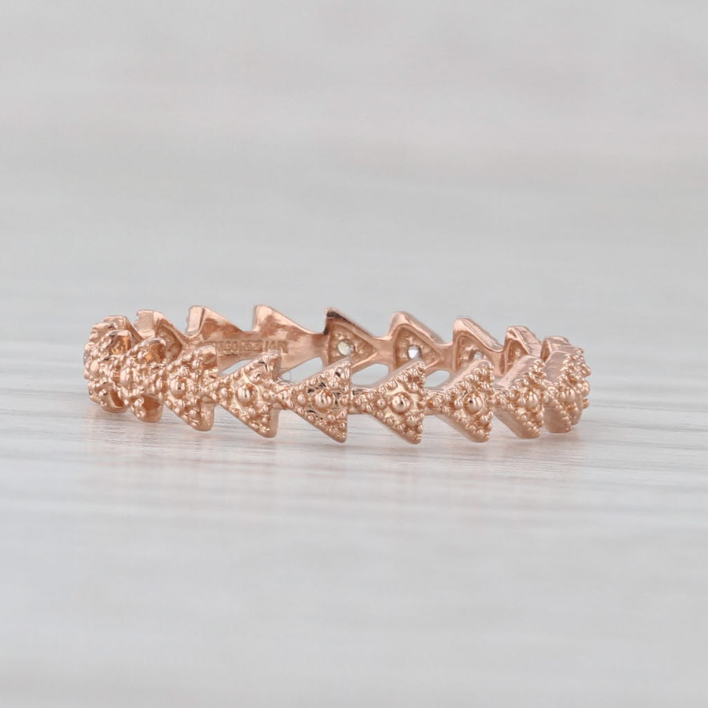 Diamond Eternity Band 14k Rose Gold Size 7 Stackable Wedding Ring