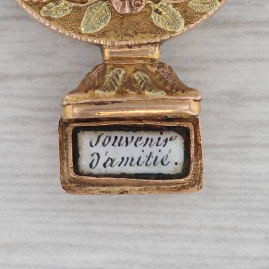 Antique Lyre Figurine Charm 16-17k Gold Turquoise Pendant Antique Lyre Figurine Charm 16-17k Gold Turquoise Pendant