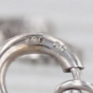 18" 0.6mm Box Chain Necklace 14k White Gold