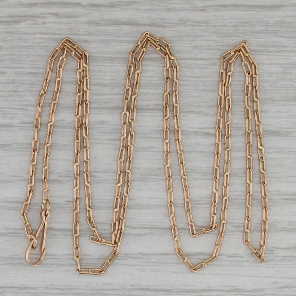 Cable Chain Necklace 14k Yellow Gold 24" 1.7mm