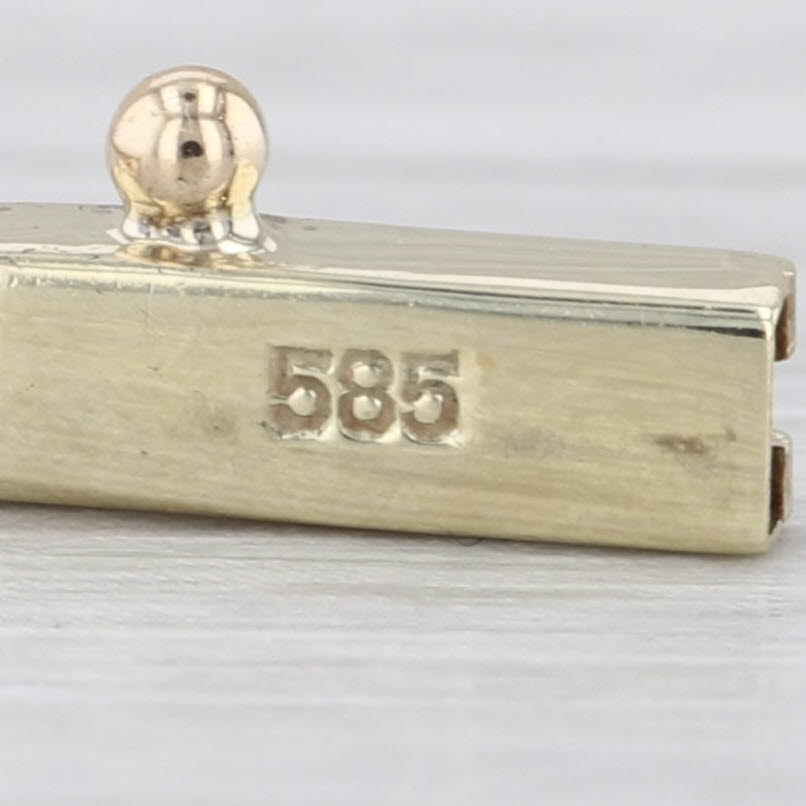 0.27ctw Diamond Bar Bracelet 14k Yellow Gold 6.25" 3.1mm