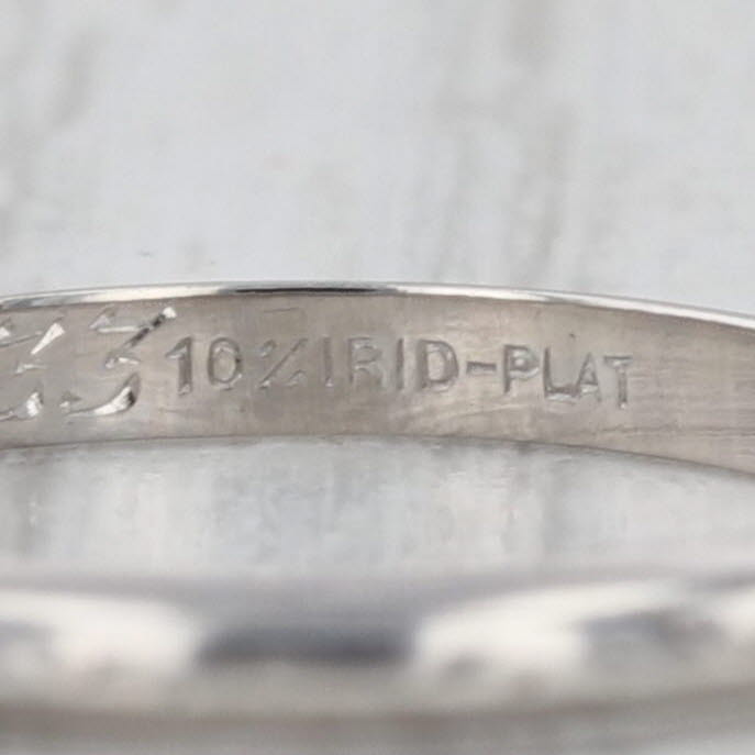 Antique Platinum Wedding Band Stackable Ring 2mm Size 5.75