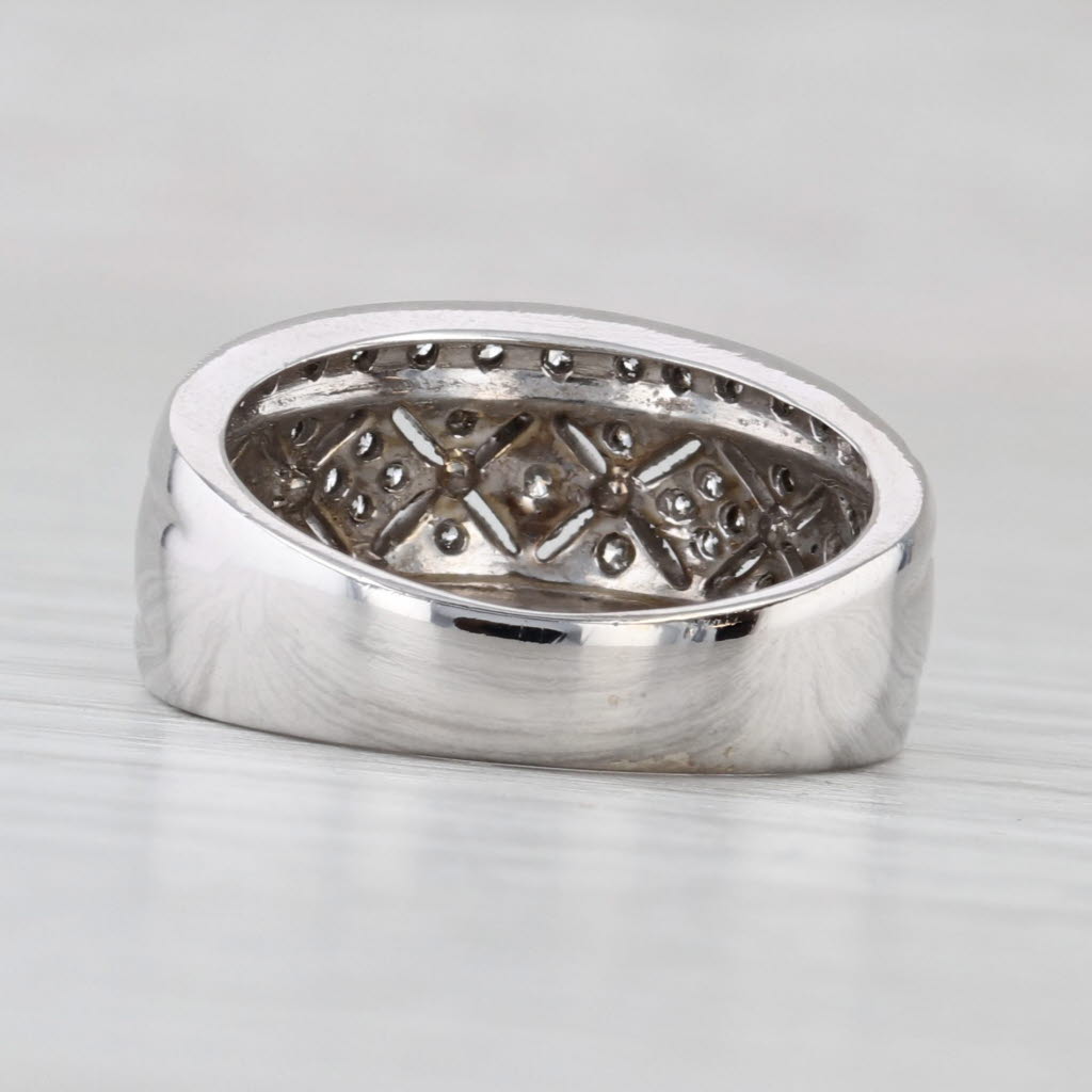 0.50ctw Diamond Argyl Pattern Ring 14k White Gold Size 6.25