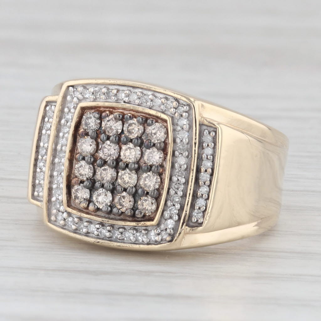 Light Gray 0.43ctw Brown & White Diamond Ring 10k Yellow Gold Size 6