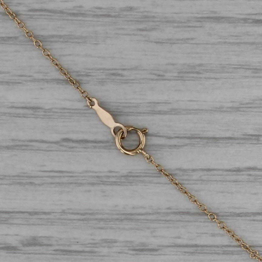 Small Bear Pendant Necklace 14k Yellow Gold 18.5" Cable Chain