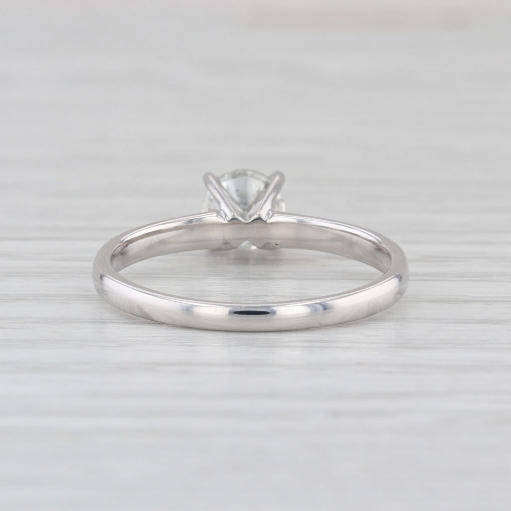 0.70ct Round Diamond Solitaire Engagement Ring 14k White Gold Size 7.25