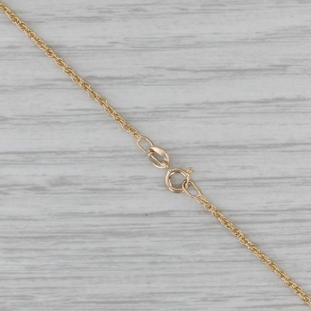 0.30ctw Diamond Heart Pendant Necklace 14k Yellow Gold 20.25" Rope Chain