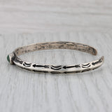 Vintage Native American Turquoise Cuff Bracelet Silver Stamped Arrows 6.25"