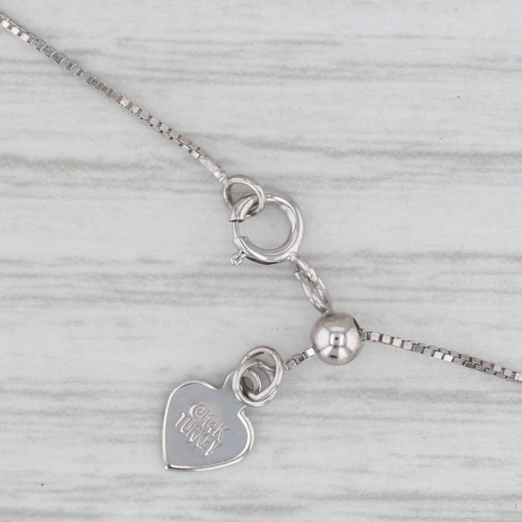 Neil Lane 0.59ctw Diamond Teardrop Pendant Necklace 14k White Gold Adjustable