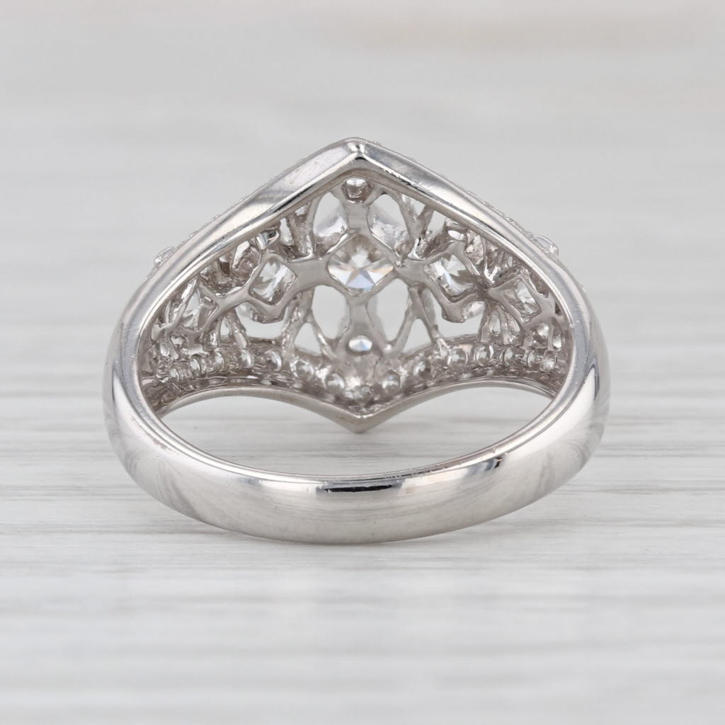 Hearts on Fire 0.69ctw Diamond Openwork Ring 18k White Gold Size 7