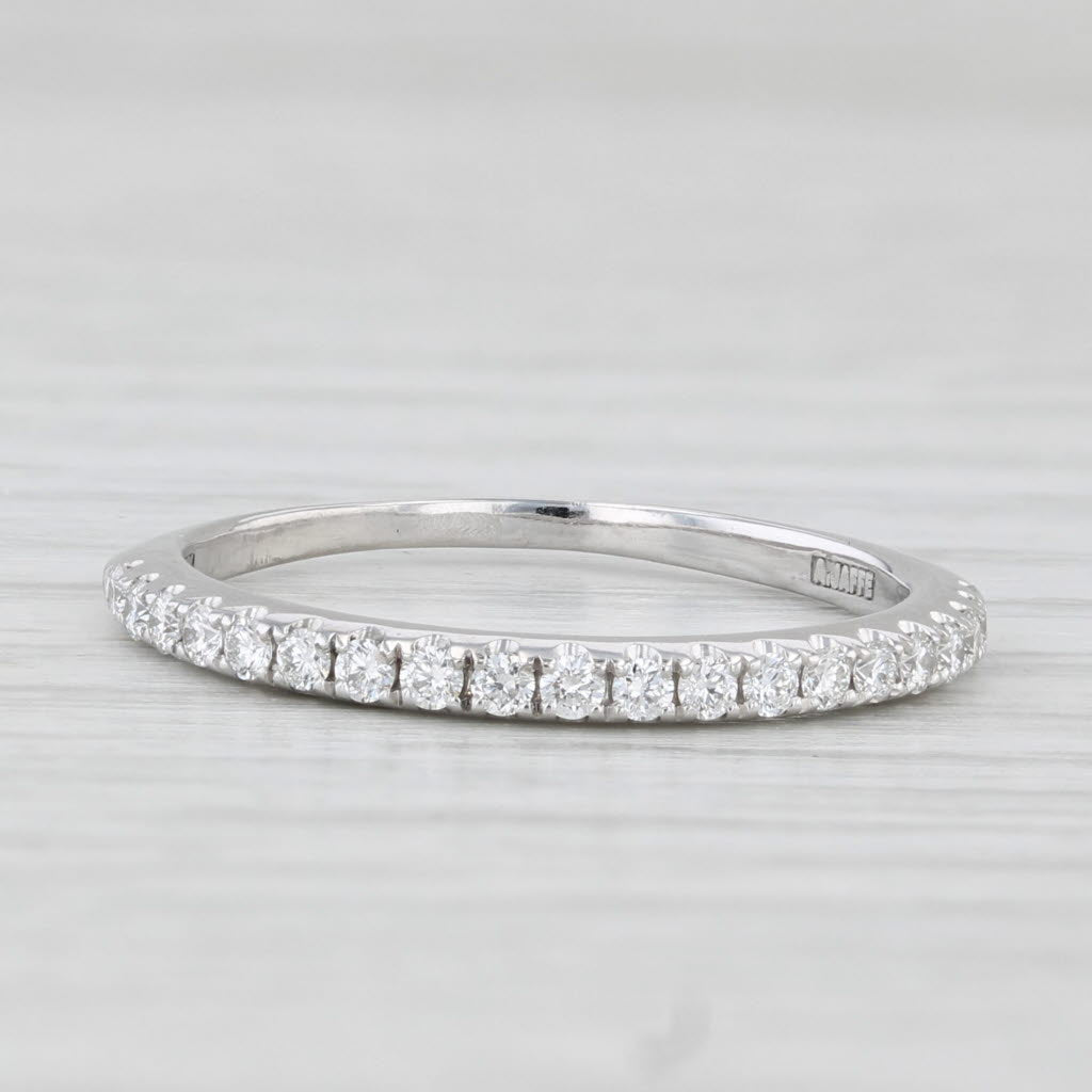 Light Gray 0.25ctw Diamond Wedding Band 14k White Gold Sz 6 Stackable Anniversary Ring