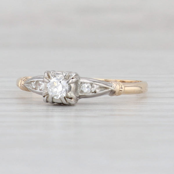 Vintage 0.18ctw Diamond Engagement Ring 14k Gold Size 8