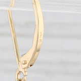 Filigree Bead Dangle Earrings 14k Yellow White Gold Lever Back Drops