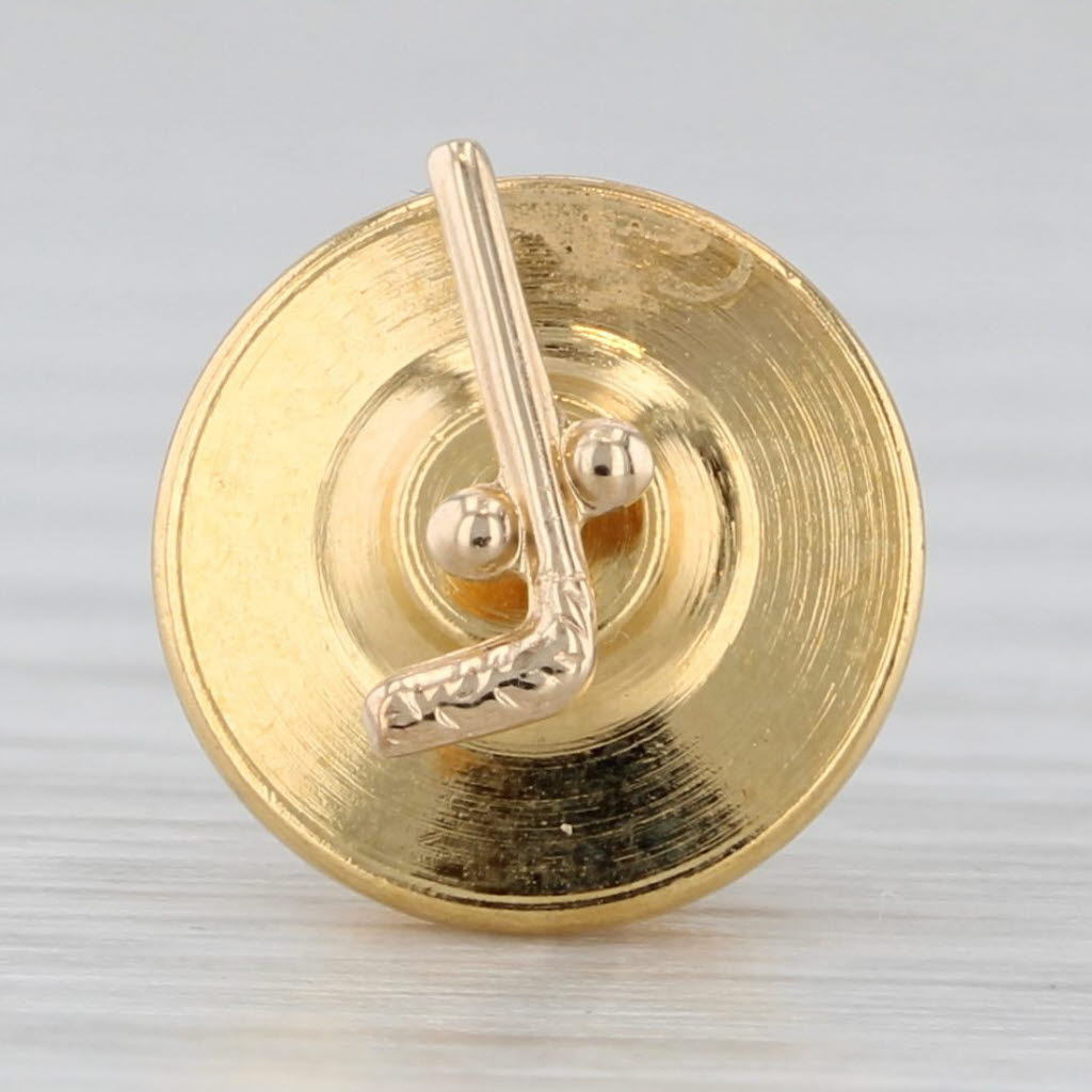 Gray Small Tubal Cane Masonic Lapel Pin 14k Yellow Gold