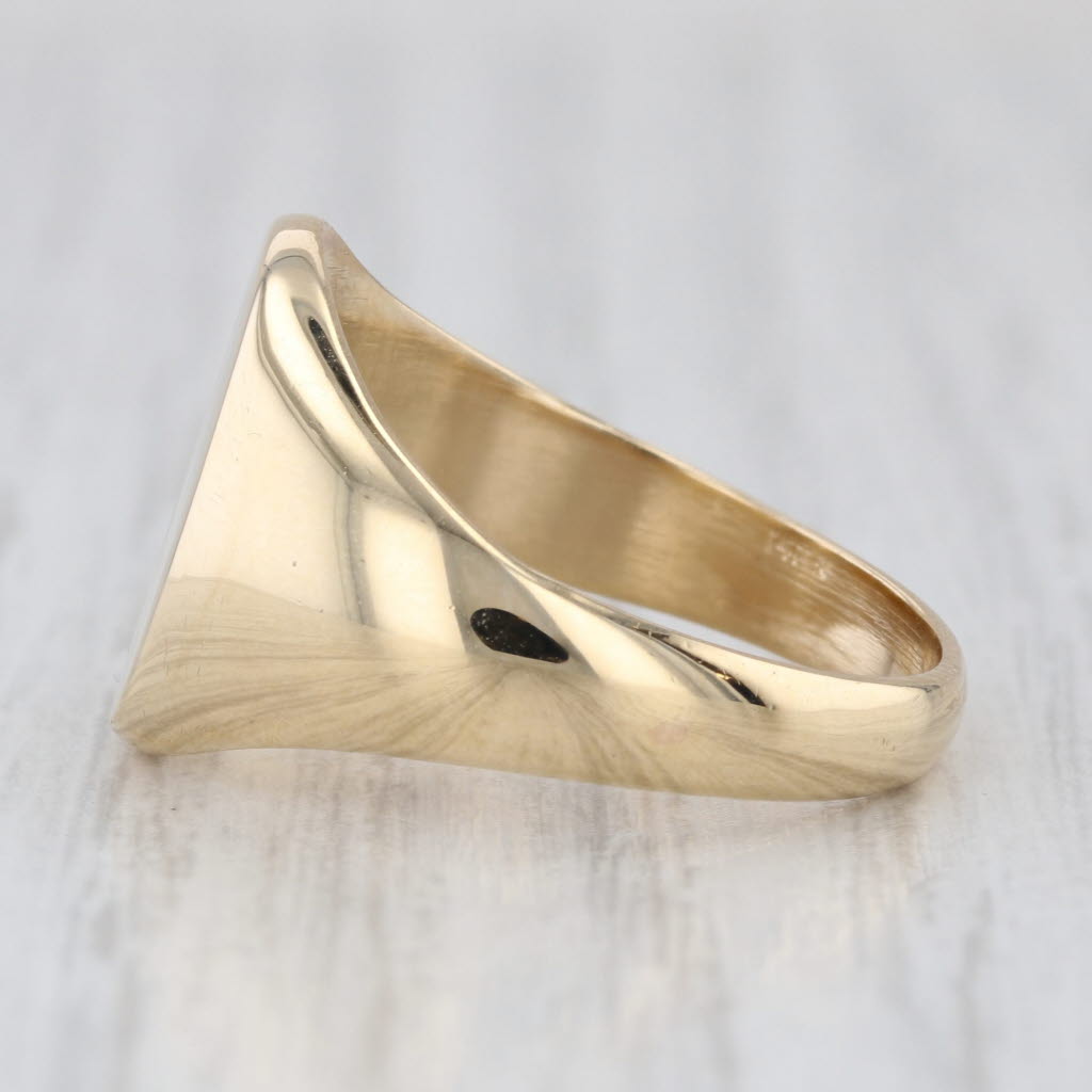 Engravable Signet Ring 14k Yellow Gold Size 7.75