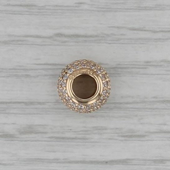 Authentic Pandora Pave Lights Charm 750819CZ 14k Gold Clear CZ Bead