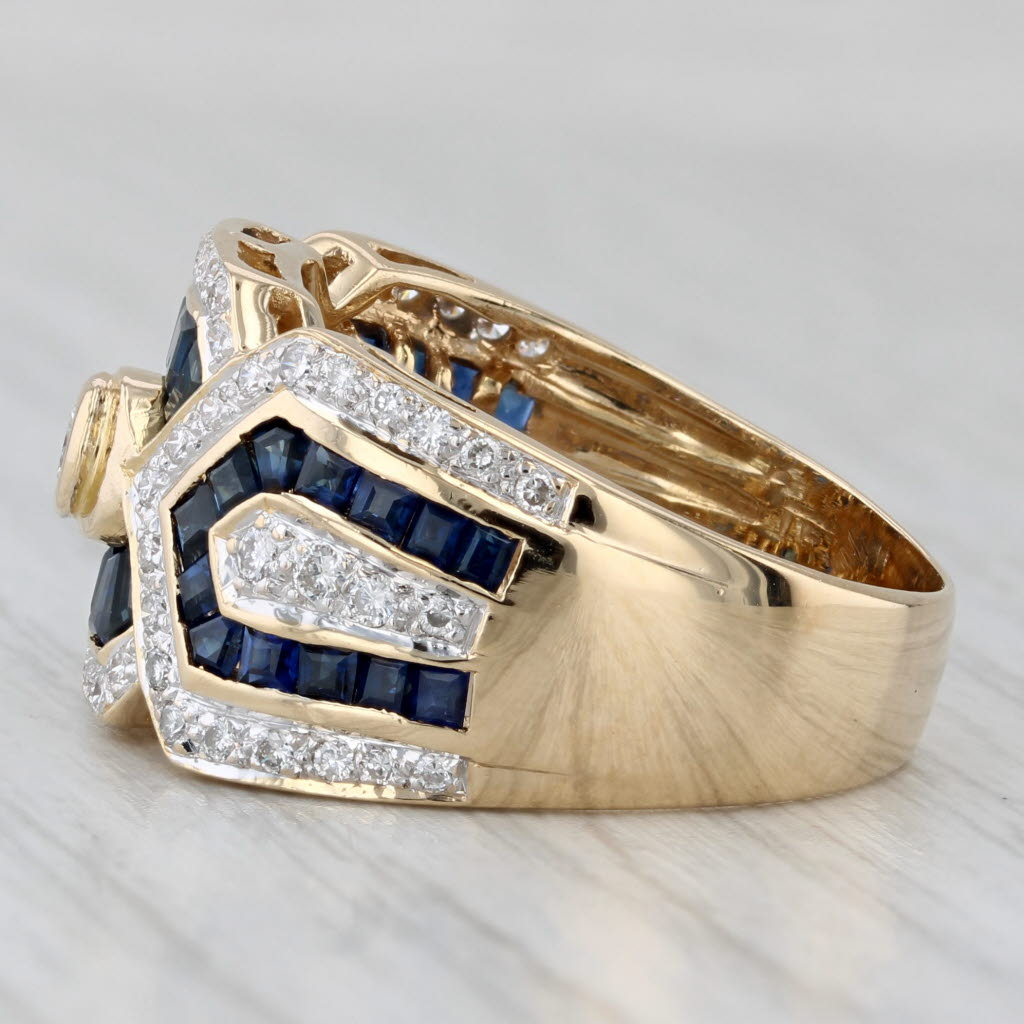 Gray Le Vian 1.50ctw Sapphire Diamond Ring 18k Yellow Gold Size 8