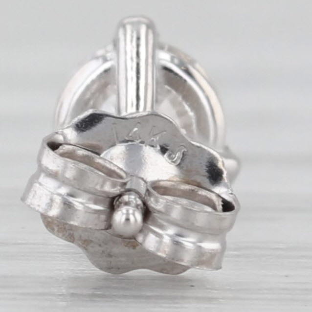 New 0.66ctw Diamond Stud Earrings 14k White Gold Round Solitaire Studs