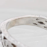 Light Gray 0.71ctw Marquise Diamond Engagement Ring 14k White Gold Size 5.25