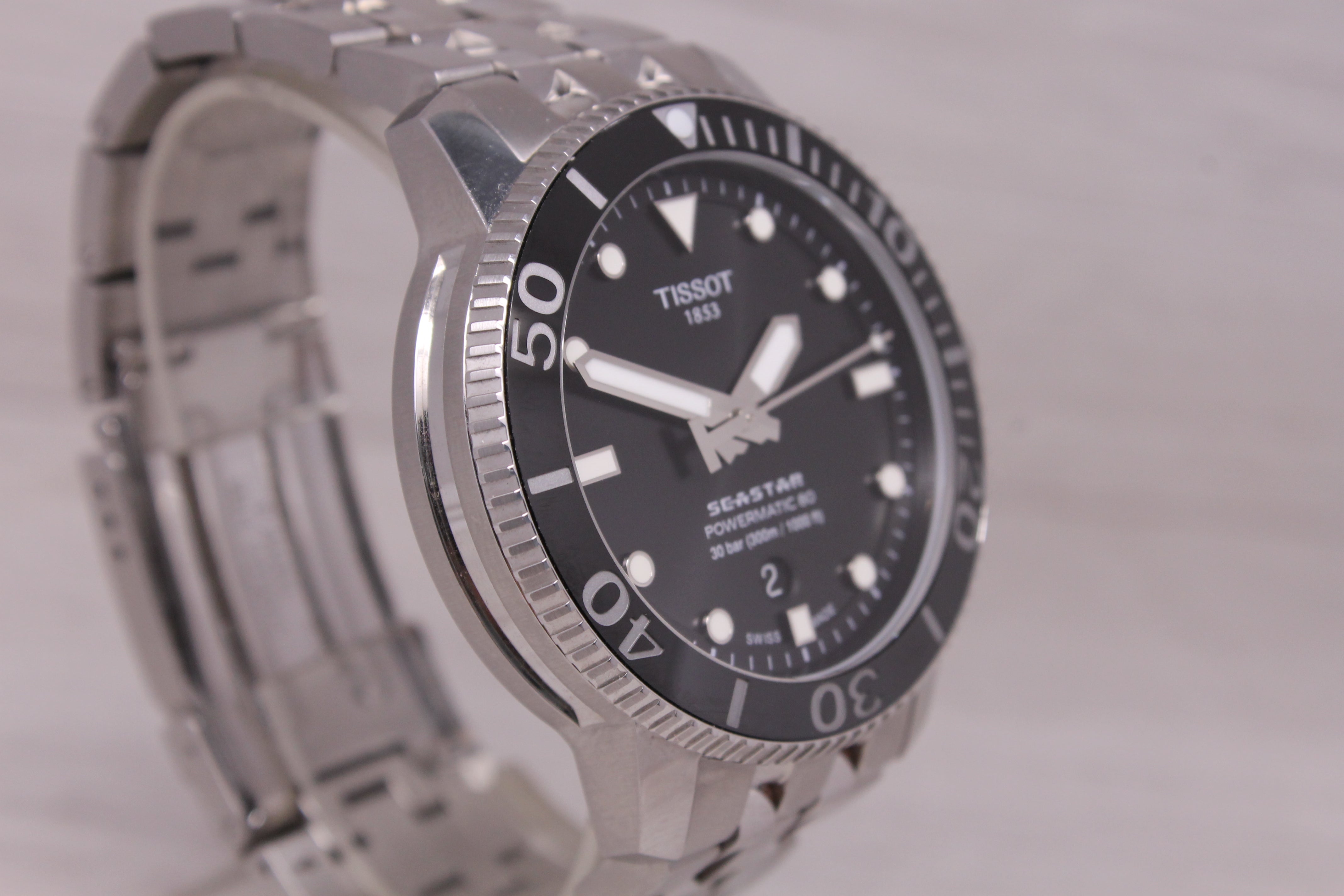 Tissot Seastar 1000 Mens Automatic Watch 43mm Steel Swiss Date T120407A Box