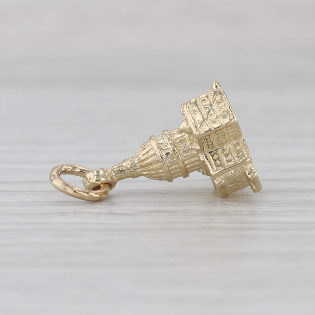 Washington DC Capitol Building Charm 14k Yellow Gold Pendant