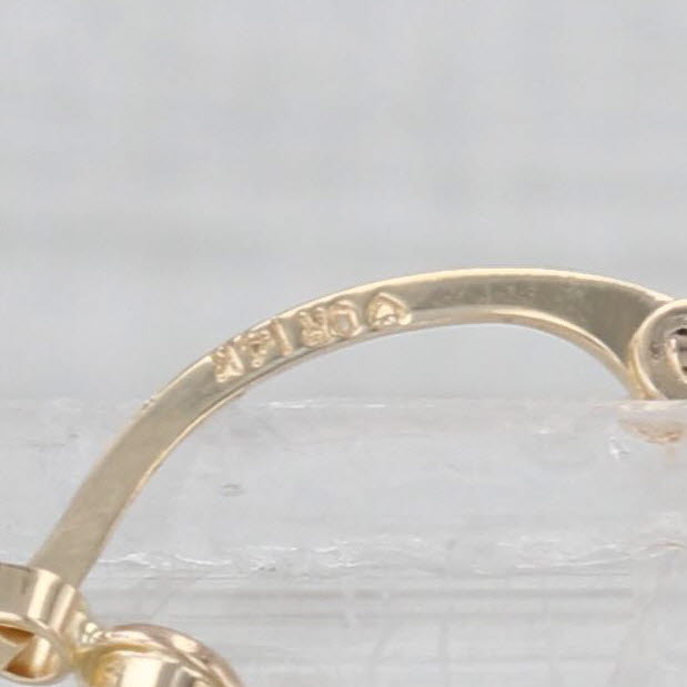 2-Toned Round Hoop Earrings 14k Yellow White Gold Snap Top Hoops