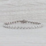 Gray 0.60ctw Diamond Tennis Bracelet 10k White Gold 7" 4.6mm