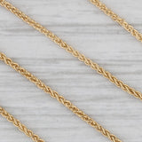 0.75ctw Diamond Cluster Pendant Necklace 18k Yellow Gold 16.5" Wheat Chain