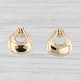Light Gray Small Drop Stud Earrings 14k Yellow Gold